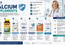 Best Calcium Supplements in 2026: Real Products, Honest Picks, Zero Confusion best calcium supplements for bone health, including Citracal, Nature Made, Thorne, and Garden of Life, with doctor recommendations, calcium tips, Vitamin D3 guidance, and daily calcium intake chart on a clean medical background.